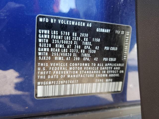 Photo 13 VIN: WVGKMPE22NP074417 - VOLKSWAGEN ID.4 PRO S 