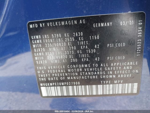 Photo 8 VIN: WVGKMPE28MP027908 - VOLKSWAGEN ID.4 