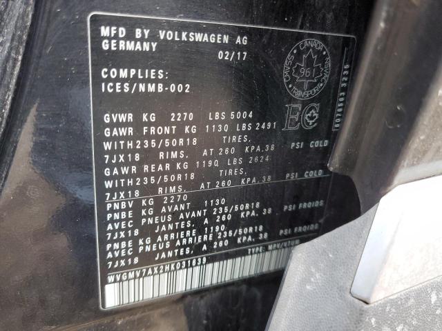 Photo 12 VIN: WVGMV7AX2HK031639 - VOLKSWAGEN TIGUAN COM 