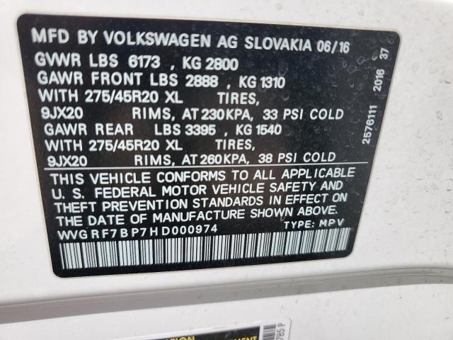 Photo 12 VIN: WVGRF7BP7HD000974 - VOLKSWAGEN TOUAREG WO 