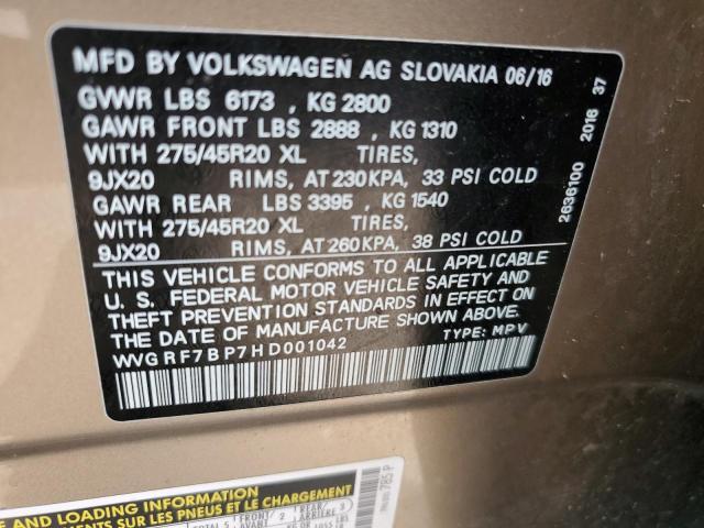 Photo 12 VIN: WVGRF7BP7HD001042 - VOLKSWAGEN TOUAREG WO 