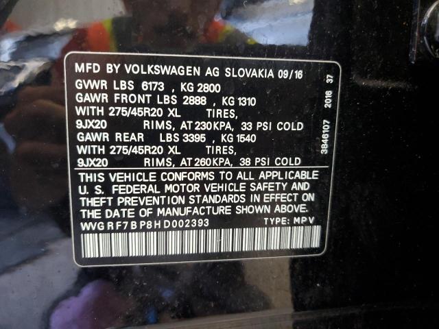 Photo 12 VIN: WVGRF7BP8HD002393 - VOLKSWAGEN TOUAREG WO 