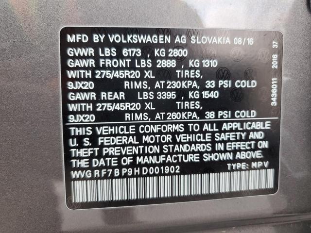 Photo 13 VIN: WVGRF7BP9HD001902 - VOLKSWAGEN TOUAREG 