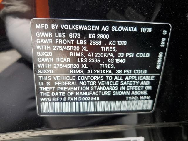 Photo 12 VIN: WVGRF7BPXHD003948 - VOLKSWAGEN TOUAREG 