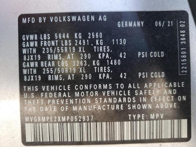 Photo 12 VIN: WVGRMPE2XMP052937 - VOLKSWAGEN ID.4 PRO 