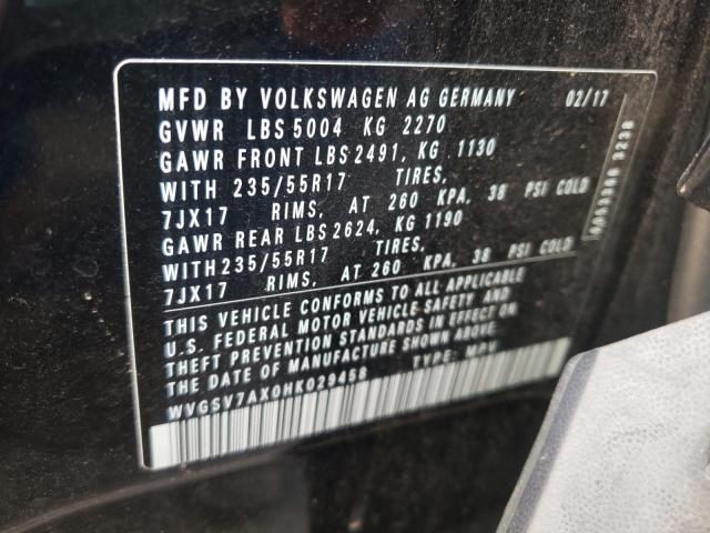 Photo 9 VIN: WVGSV7AX0HK029458 - VOLKSWAGEN TIGUAN WOL 