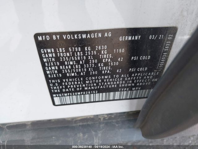 Photo 8 VIN: WVGTMPE20MP028152 - VOLKSWAGEN ID.4 