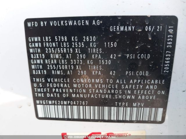 Photo 8 VIN: WVGTMPE20MP047767 - VOLKSWAGEN ID.4 