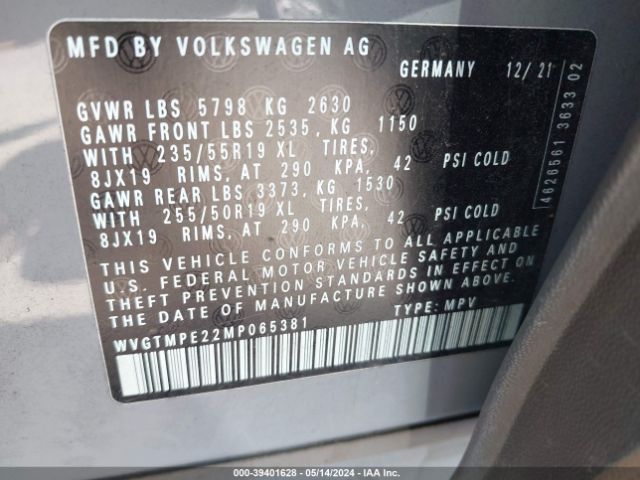 Photo 8 VIN: WVGTMPE22MP065381 - VOLKSWAGEN ID.4 