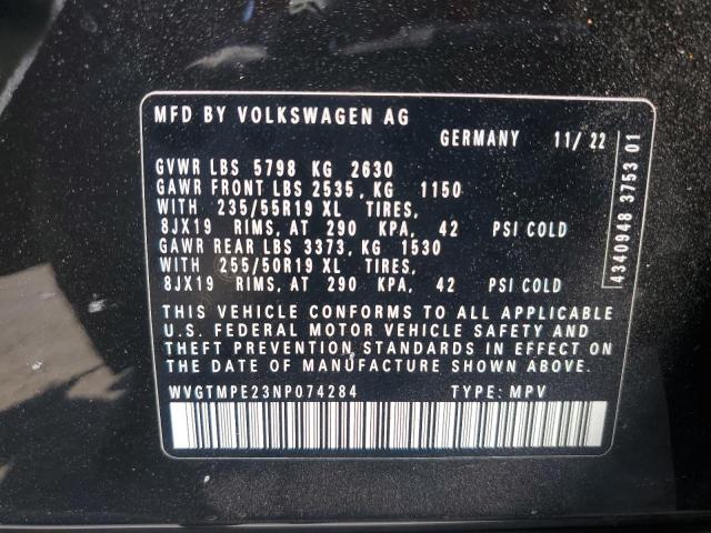 Photo 12 VIN: WVGTMPE23NP074284 - VOLKSWAGEN ID.4 PRO S 