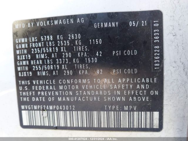 Photo 8 VIN: WVGTMPE24MP043012 - VOLKSWAGEN ID.4 