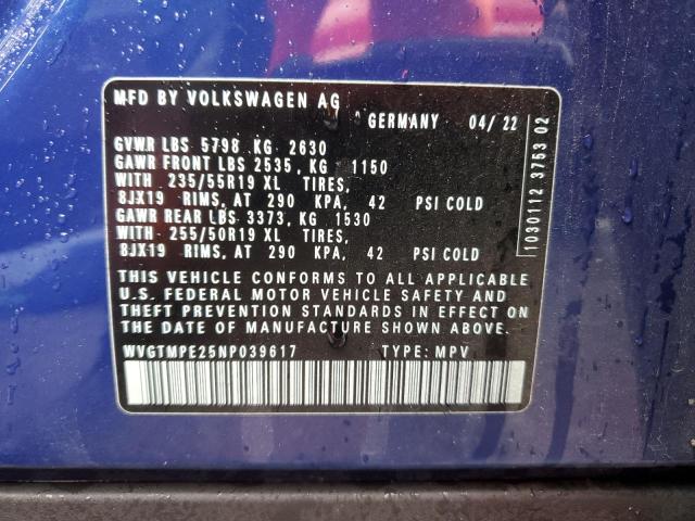 Photo 12 VIN: WVGTMPE25NP039617 - VOLKSWAGEN ID.4 PRO S 