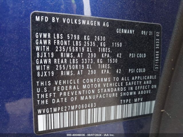 Photo 8 VIN: WVGTMPE27MP060483 - VOLKSWAGEN ID.4 