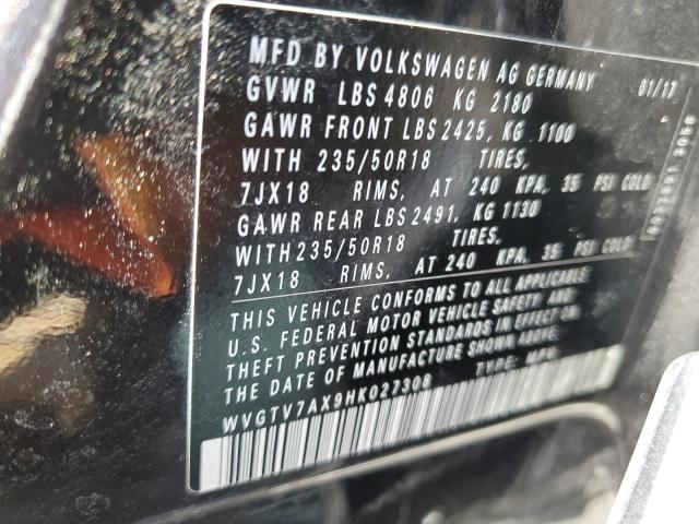 Photo 12 VIN: WVGTV7AX9HK027308 - VOLKSWAGEN TIGUAN SPO 