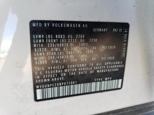 Photo 12 VIN: WVGUNPE2XNP071061 - VOLKSWAGEN ID.4 PRO S 