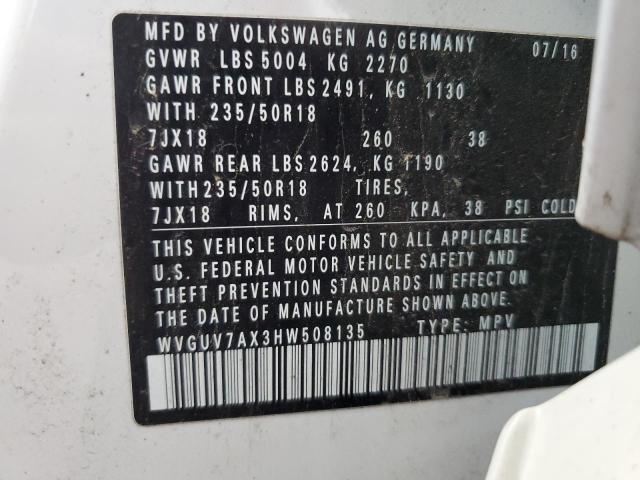 Photo 13 VIN: WVGUV7AX3HW508135 - VOLKSWAGEN TIGUAN SPO 