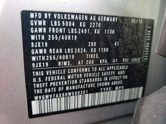 Photo 11 VIN: WVGWV7AX8HW500301 - VOLKSWAGEN TIGUAN 