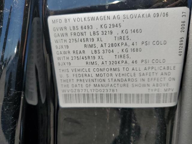 Photo 11 VIN: WVGZB77L17D023781 - VOLKSWAGEN TOUAREG 