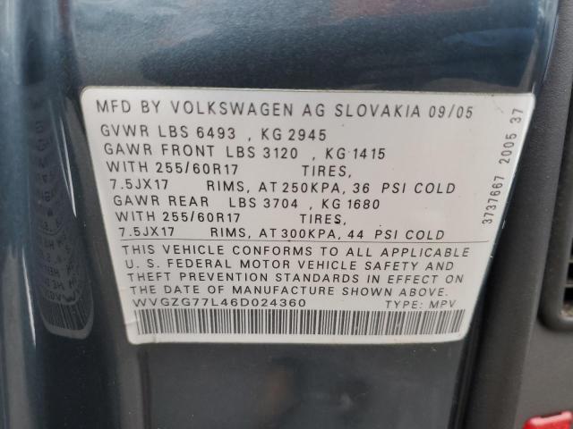 Photo 12 VIN: WVGZG77L46D024360 - VOLKSWAGEN TOUAREG 3. 