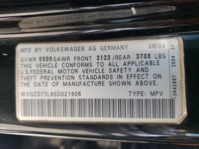 Photo 12 VIN: WVGZG77L95D021906 - VOLKSWAGEN TOUAREG 