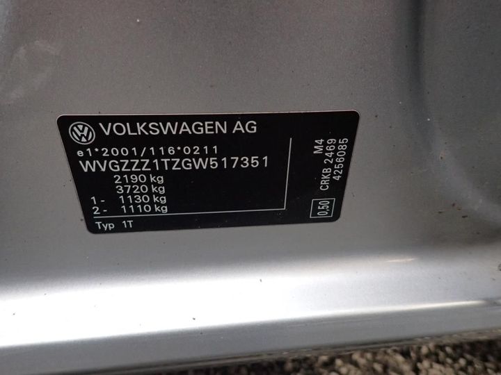 Photo 11 VIN: WVGZZZ1TZGW517351 - VOLKSWAGEN TOURAN 7S 