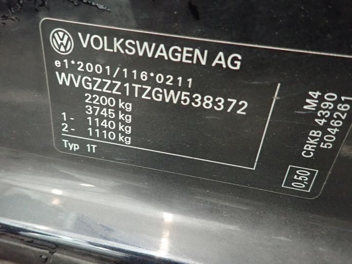 Photo 11 VIN: WVGZZZ1TZGW538372 - VOLKSWAGEN TOURAN 7S 