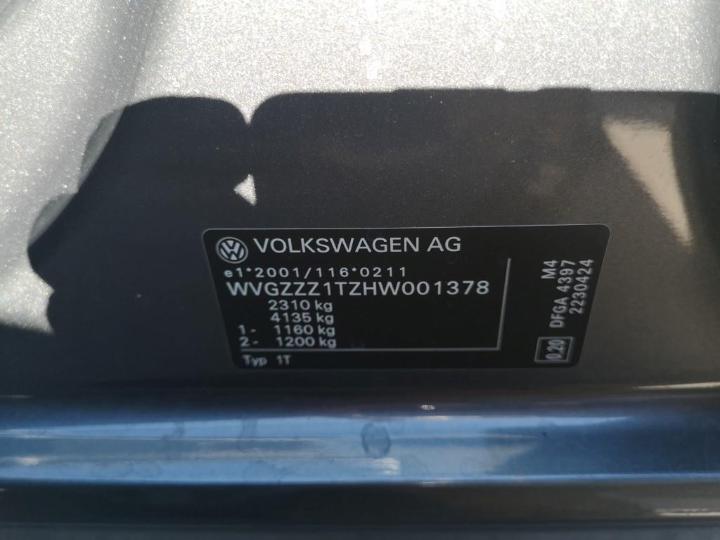 Photo 12 VIN: WVGZZZ1TZHW001378 - VOLKSWAGEN TOURAN 