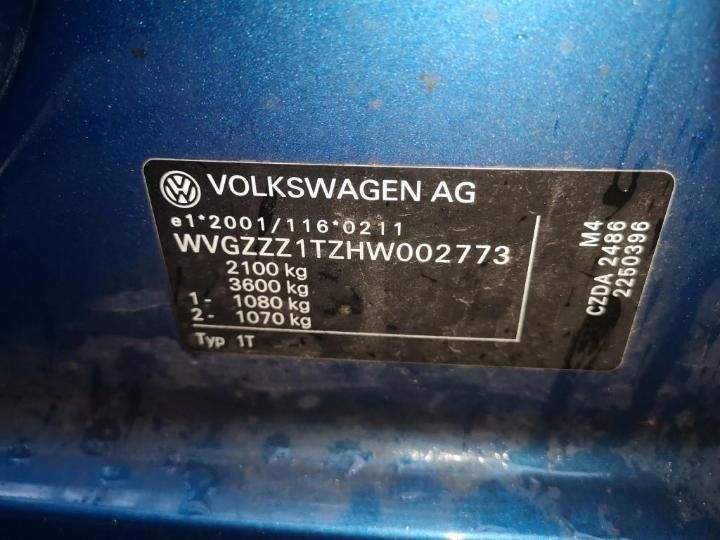 Photo 19 VIN: WVGZZZ1TZHW002773 - VOLKSWAGEN TOURAN 