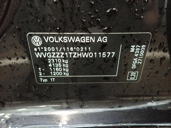 Photo 11 VIN: WVGZZZ1TZHW011577 - VOLKSWAGEN TOURAN 7S 