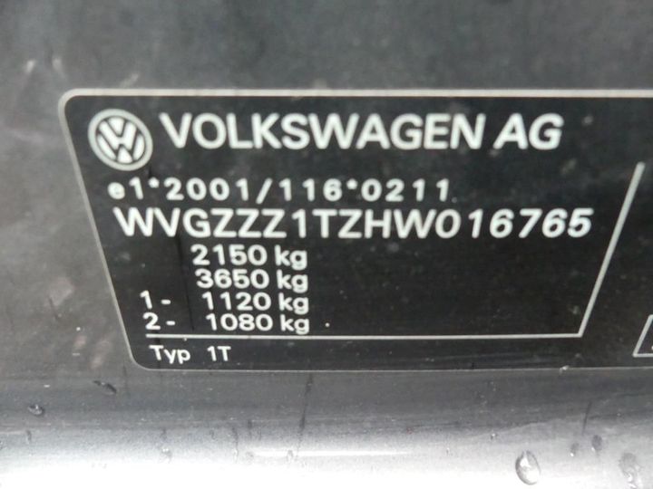 Photo 8 VIN: WVGZZZ1TZHW016765 - VOLKSWAGEN TOURAN 