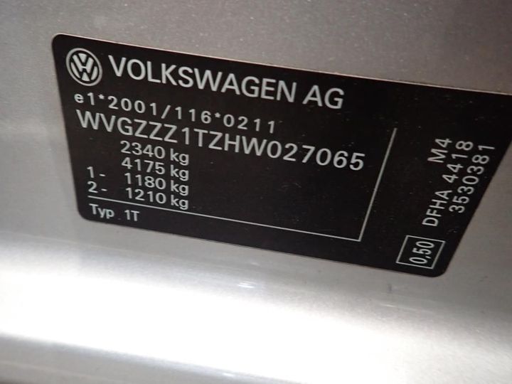 Photo 11 VIN: WVGZZZ1TZHW027065 - VOLKSWAGEN TOURAN 7S 