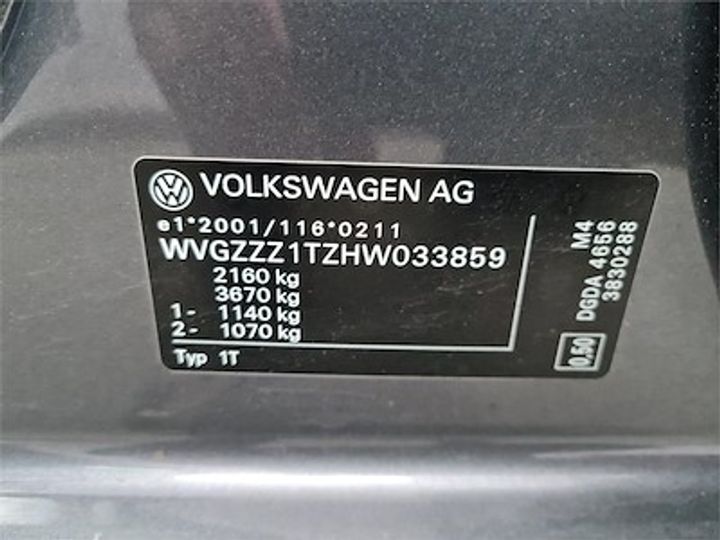 Photo 11 VIN: WVGZZZ1TZHW033859 - VOLKSWAGEN TOURAN DIESEL - 2015 