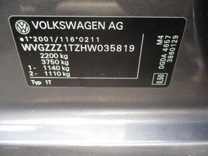 Photo 18 VIN: WVGZZZ1TZHW035819 - VOLKSWAGEN TOURAN 7S 