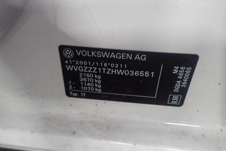 Photo 12 VIN: WVGZZZ1TZHW036551 - VOLKSWAGEN TOURAN 5S 