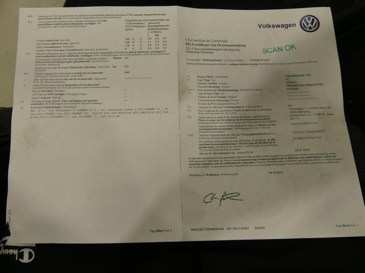 Photo 12 VIN: WVGZZZ1TZHW040495 - VOLKSWAGEN TOURAN 