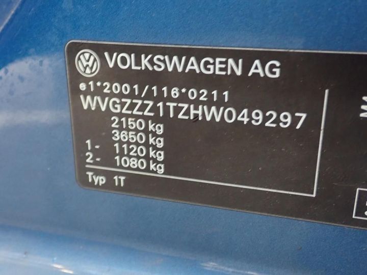 Photo 12 VIN: WVGZZZ1TZHW049297 - VOLKSWAGEN TOURAN 