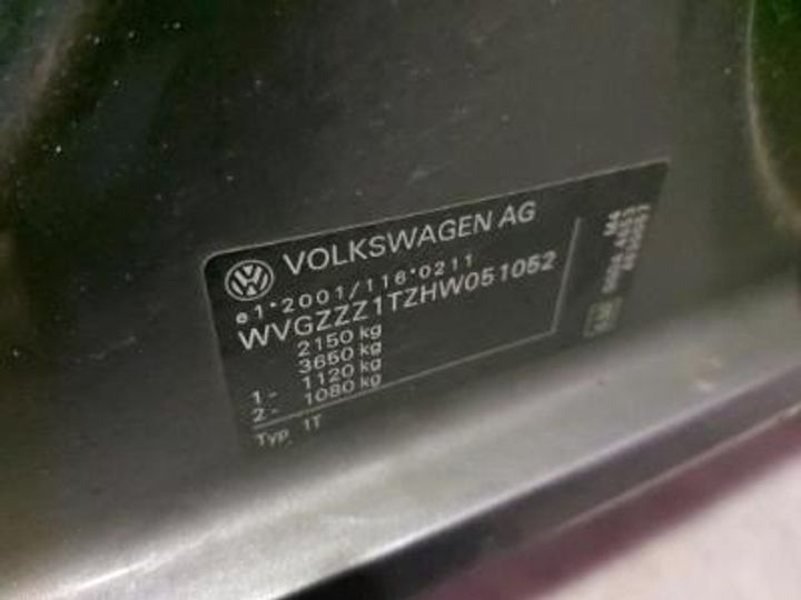 Photo 12 VIN: WVGZZZ1TZHW051052 - VOLKSWAGEN TOURAN DIESEL - 2015 