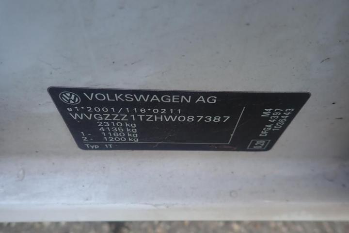 Photo 11 VIN: WVGZZZ1TZHW087387 - VOLKSWAGEN TOURAN 7S 