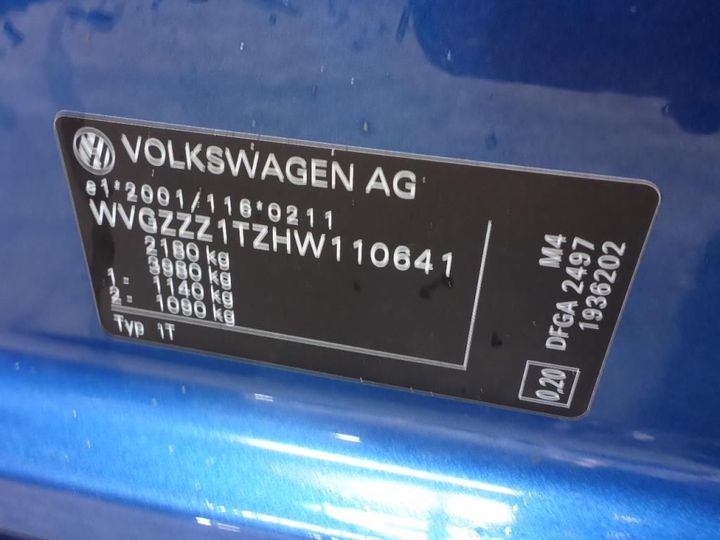 Photo 12 VIN: WVGZZZ1TZHW110641 - VOLKSWAGEN TOURAN 