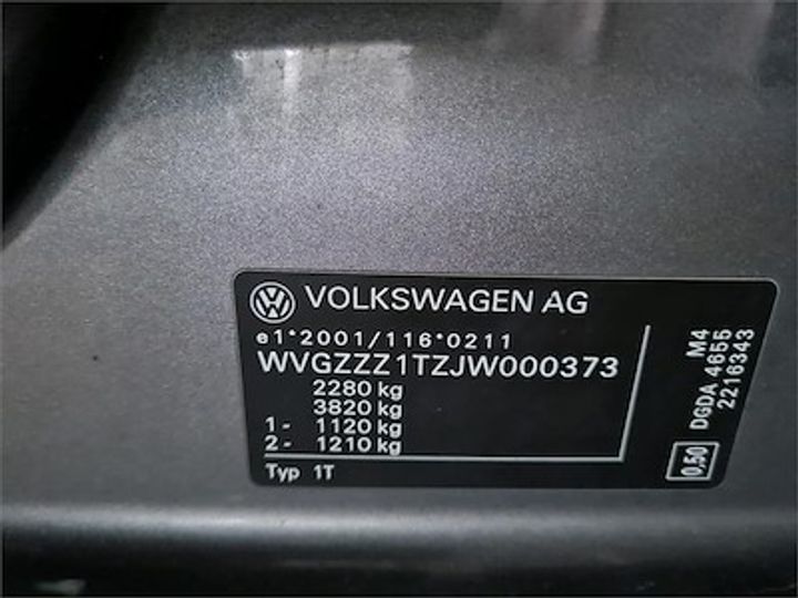 Photo 11 VIN: WVGZZZ1TZJW000373 - VOLKSWAGEN TOURAN DIESEL - 2015 