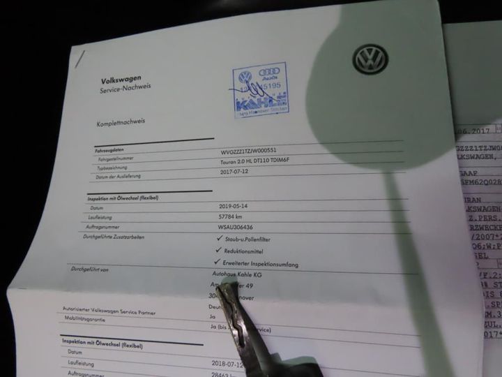 Photo 12 VIN: WVGZZZ1TZJW000551 - VOLKSWAGEN TOURAN 