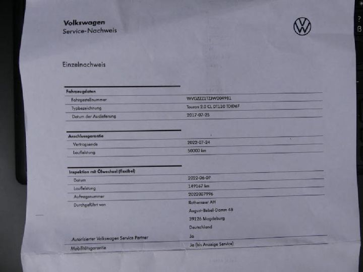 Photo 9 VIN: WVGZZZ1TZJW004981 - VOLKSWAGEN TOURAN 