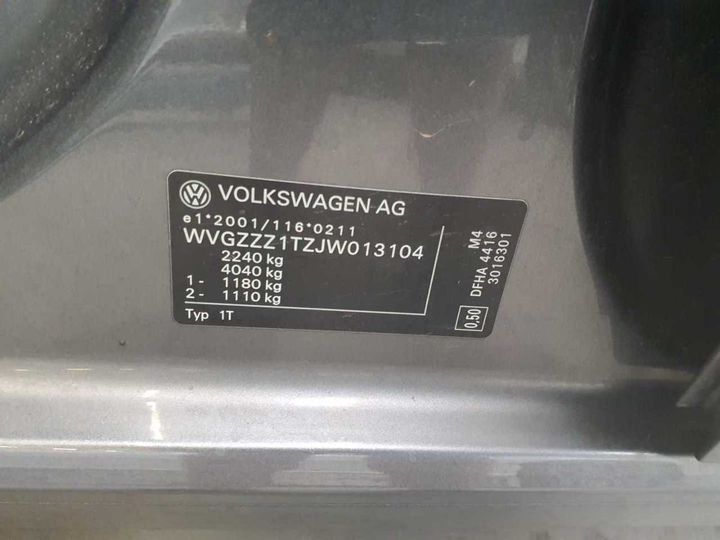 Photo 13 VIN: WVGZZZ1TZJW013104 - VOLKSWAGEN TOURAN 2.0 TDI SCR 