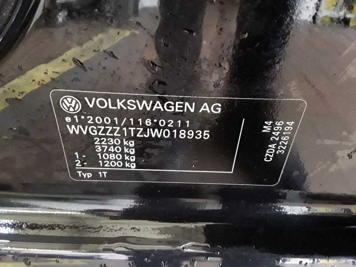 Photo 12 VIN: WVGZZZ1TZJW018935 - VOLKSWAGEN TOURAN 1.4 TSI 