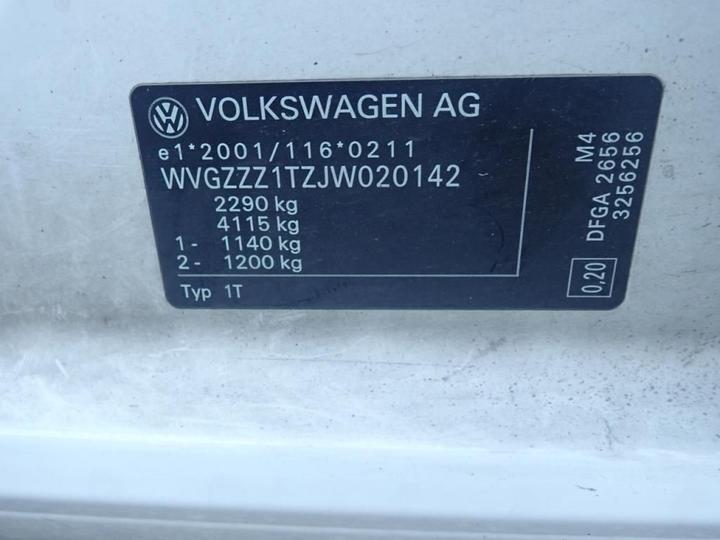 Photo 12 VIN: WVGZZZ1TZJW020142 - VOLKSWAGEN TOURAN 7S 