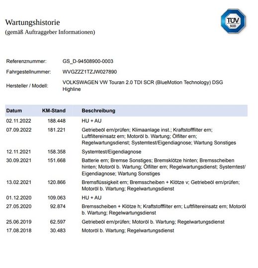 Photo 13 VIN: WVGZZZ1TZJW027890 - VOLKSWAGEN TOURAN 2.0 TDI SCR 