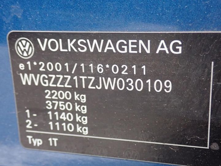 Photo 14 VIN: WVGZZZ1TZJW030109 - VOLKSWAGEN TOURAN 