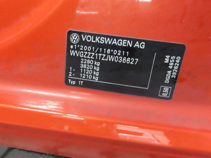 Photo 13 VIN: WVGZZZ1TZJW036627 - VOLKSWAGEN TOURAN 