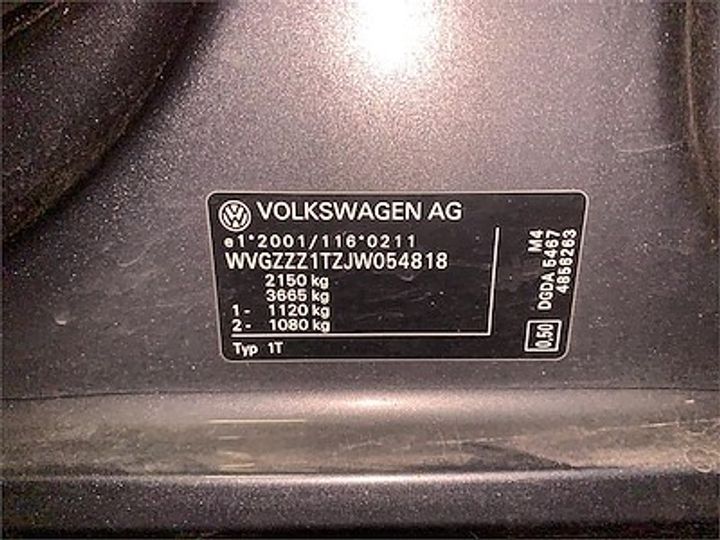 Photo 11 VIN: WVGZZZ1TZJW054818 - VOLKSWAGEN TOURAN 