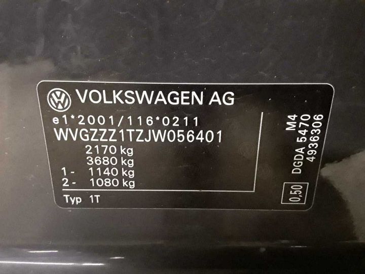 Photo 12 VIN: WVGZZZ1TZJW056401 - VOLKSWAGEN TOURAN 1.6 TDI SCR 